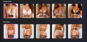 Angel.ai companion creation tool with breast and butt customization option